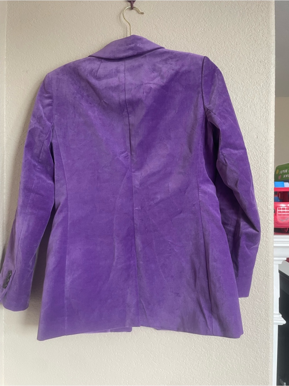J. Crew Women's Willa Purple Stretch Velvet Blazer Jacket One Button 4 - Picture 8 of 9
